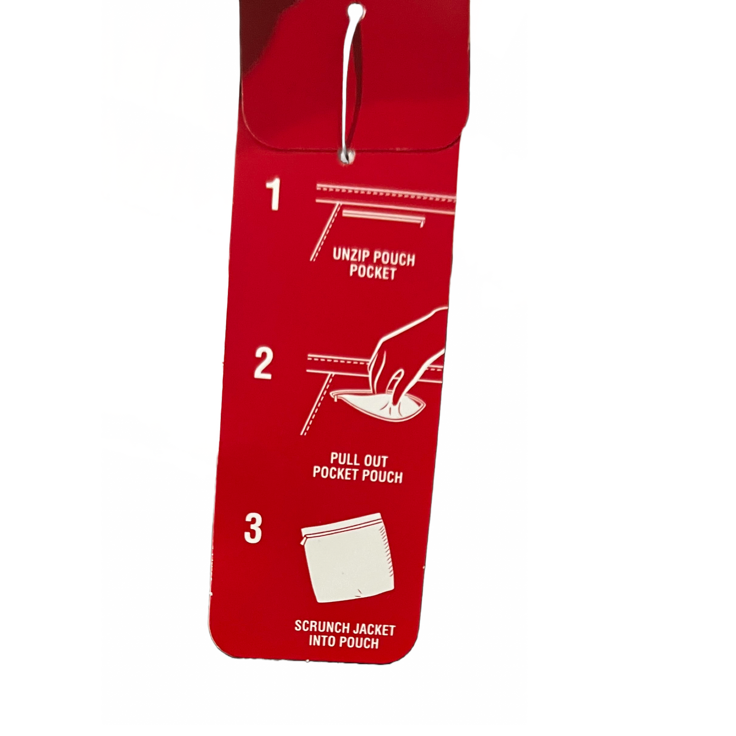 Red Packable Waterproof Windbreaker