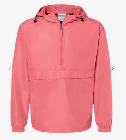 Pink Packable Waterproof Windbreaker