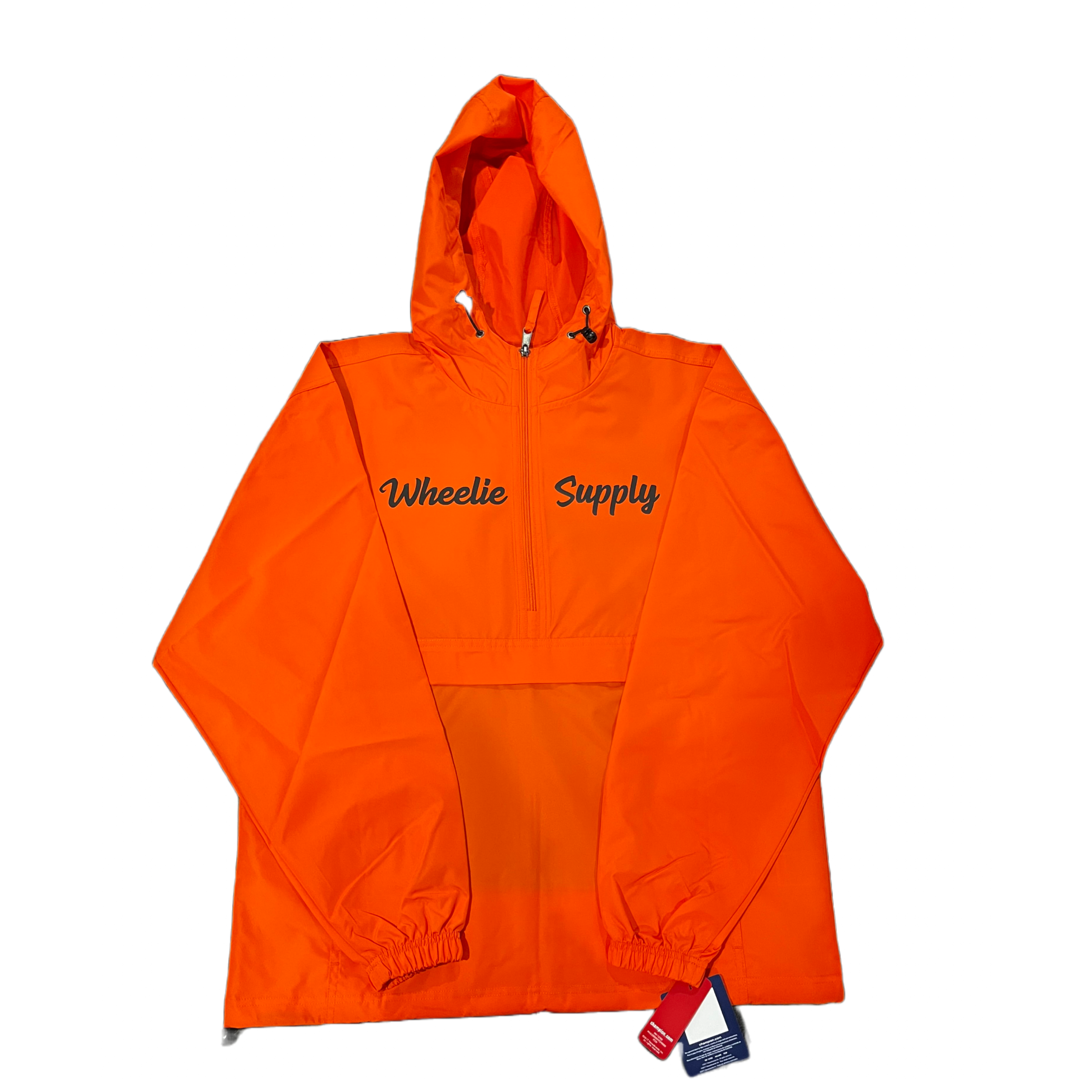 Orange Packable Waterproof Windbreaker