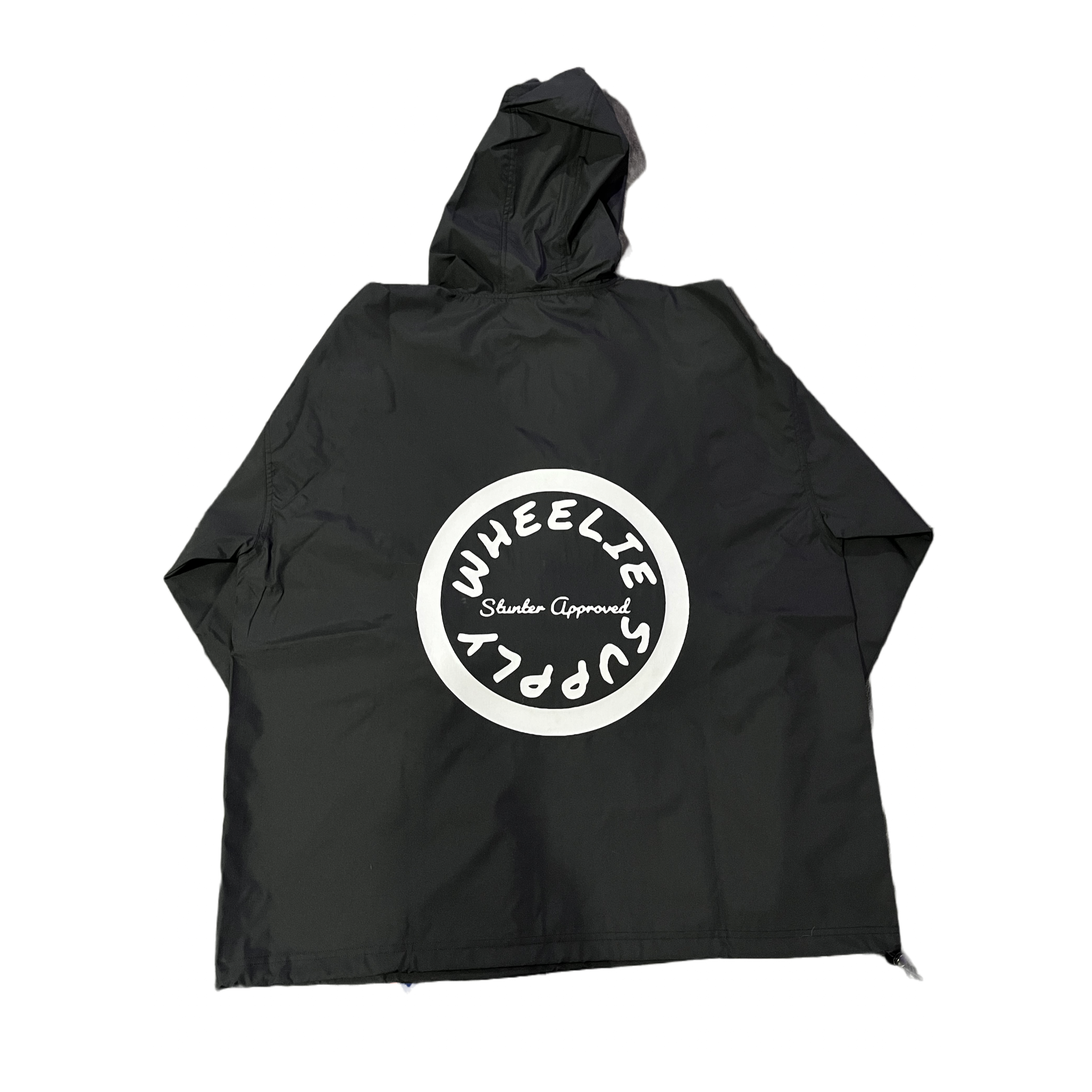 Black Packable Waterproof Windbreaker
