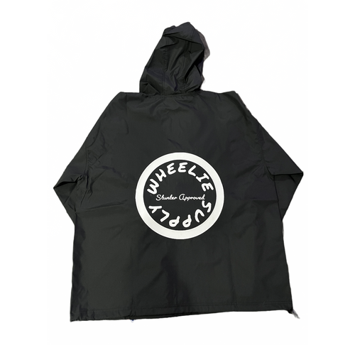 Black Packable Waterproof Windbreaker