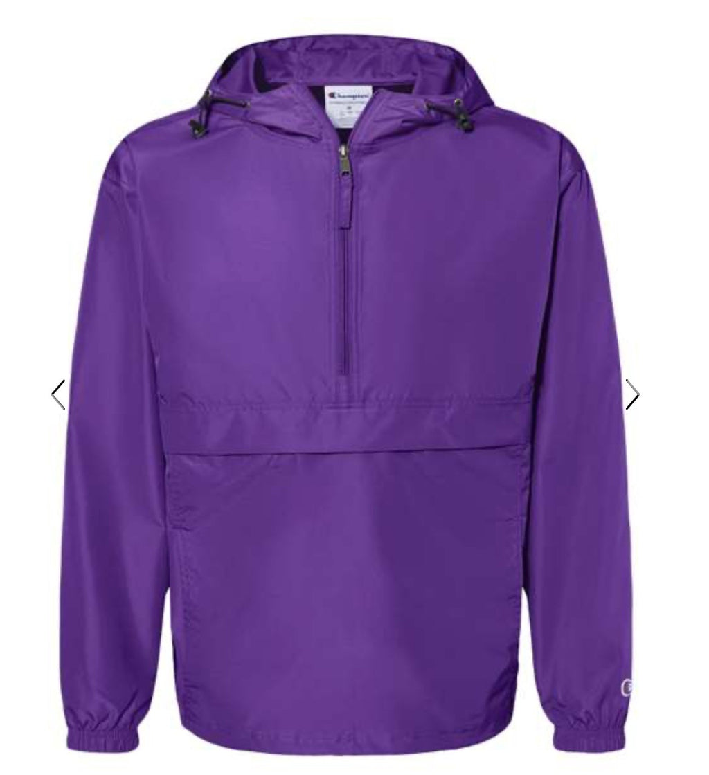 Purple Packable Waterproof Windbreaker