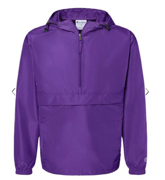 Purple Packable Waterproof Windbreaker