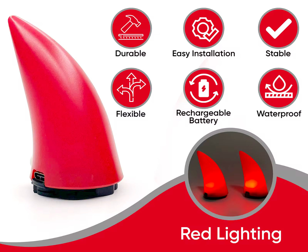 LED Helmet Horns