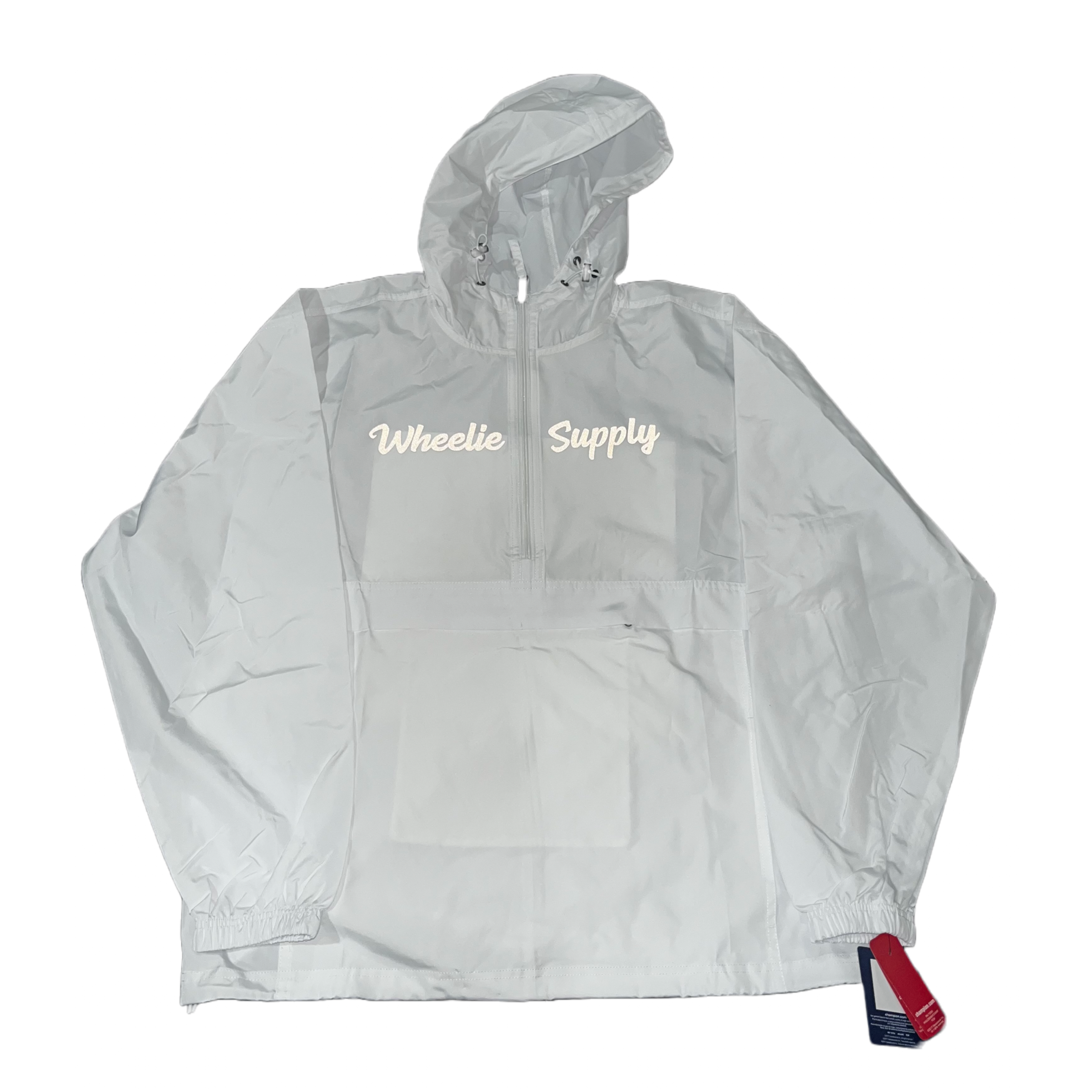 White Packable Waterproof Windbreaker