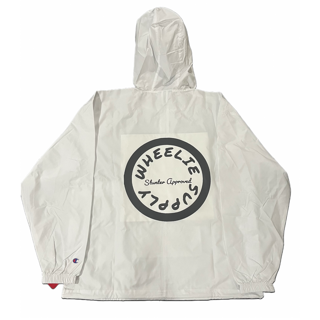White Packable Waterproof Windbreaker