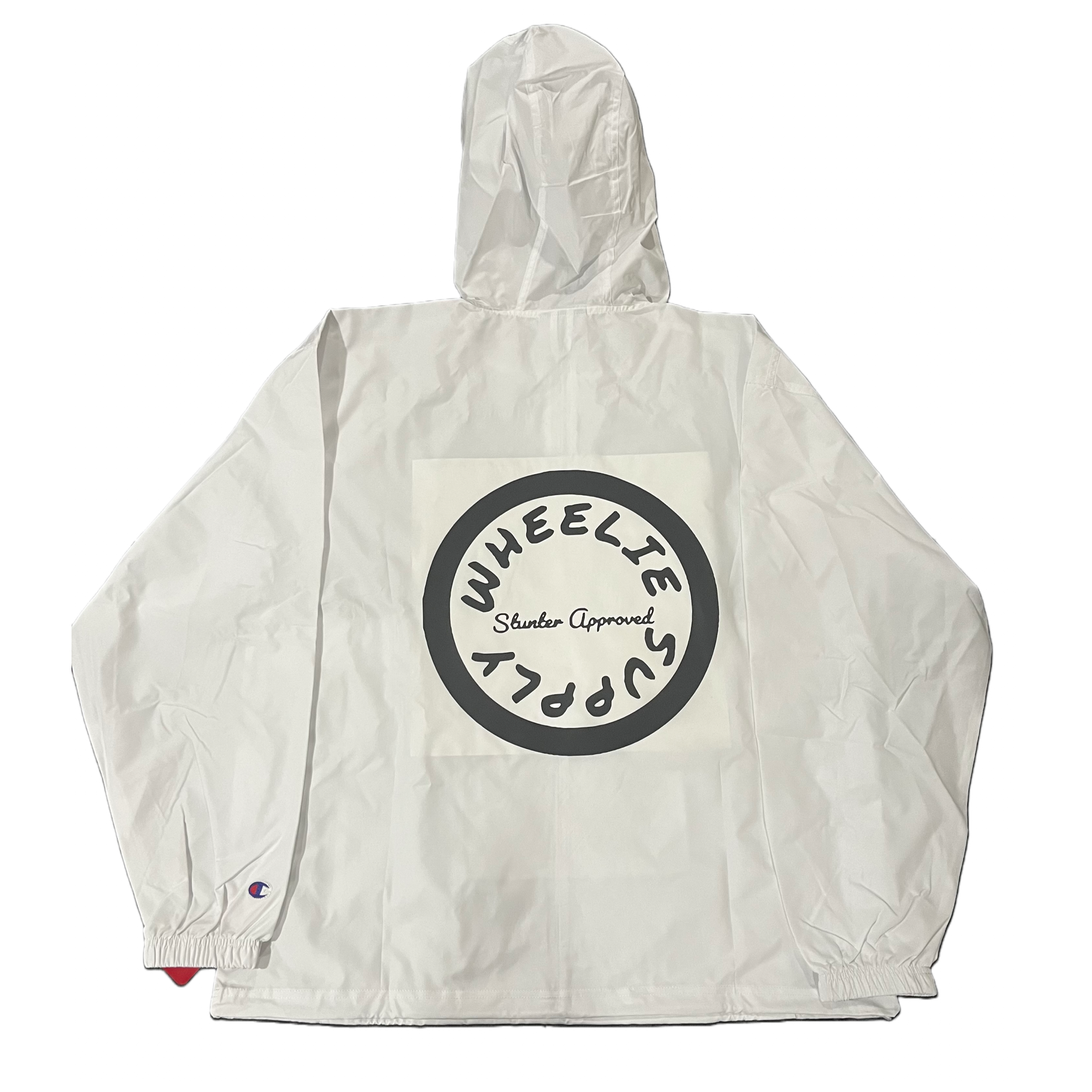 White Packable Waterproof Windbreaker