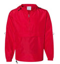 Red Packable Waterproof Windbreaker