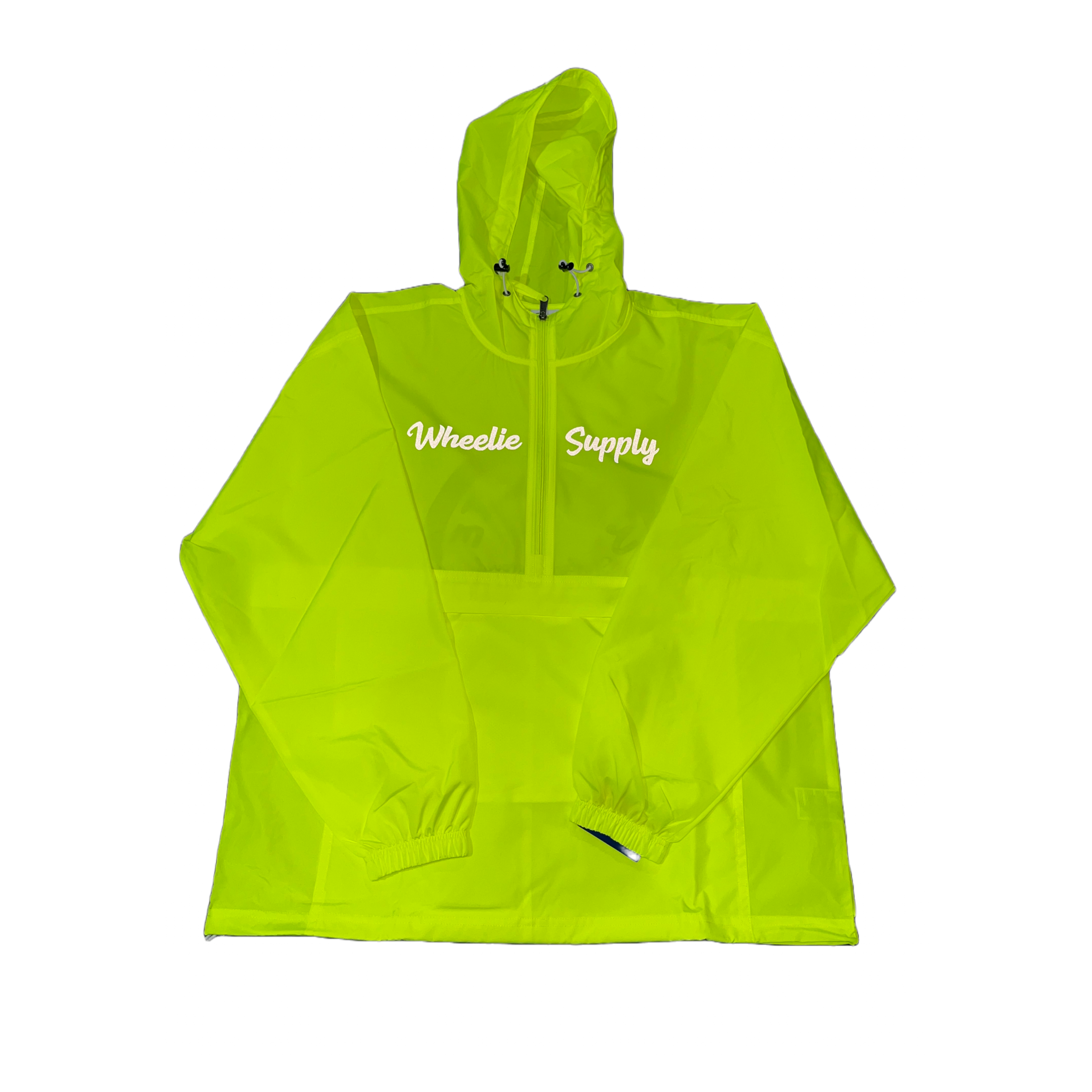 Highlighter Green Packable Waterproof Windbreaker