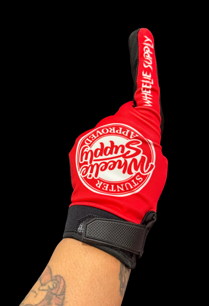 Red Wheelie Supply Gloves