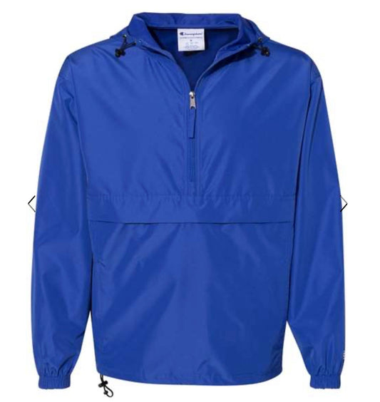 Royal Blue Packable Waterproof Windbreaker