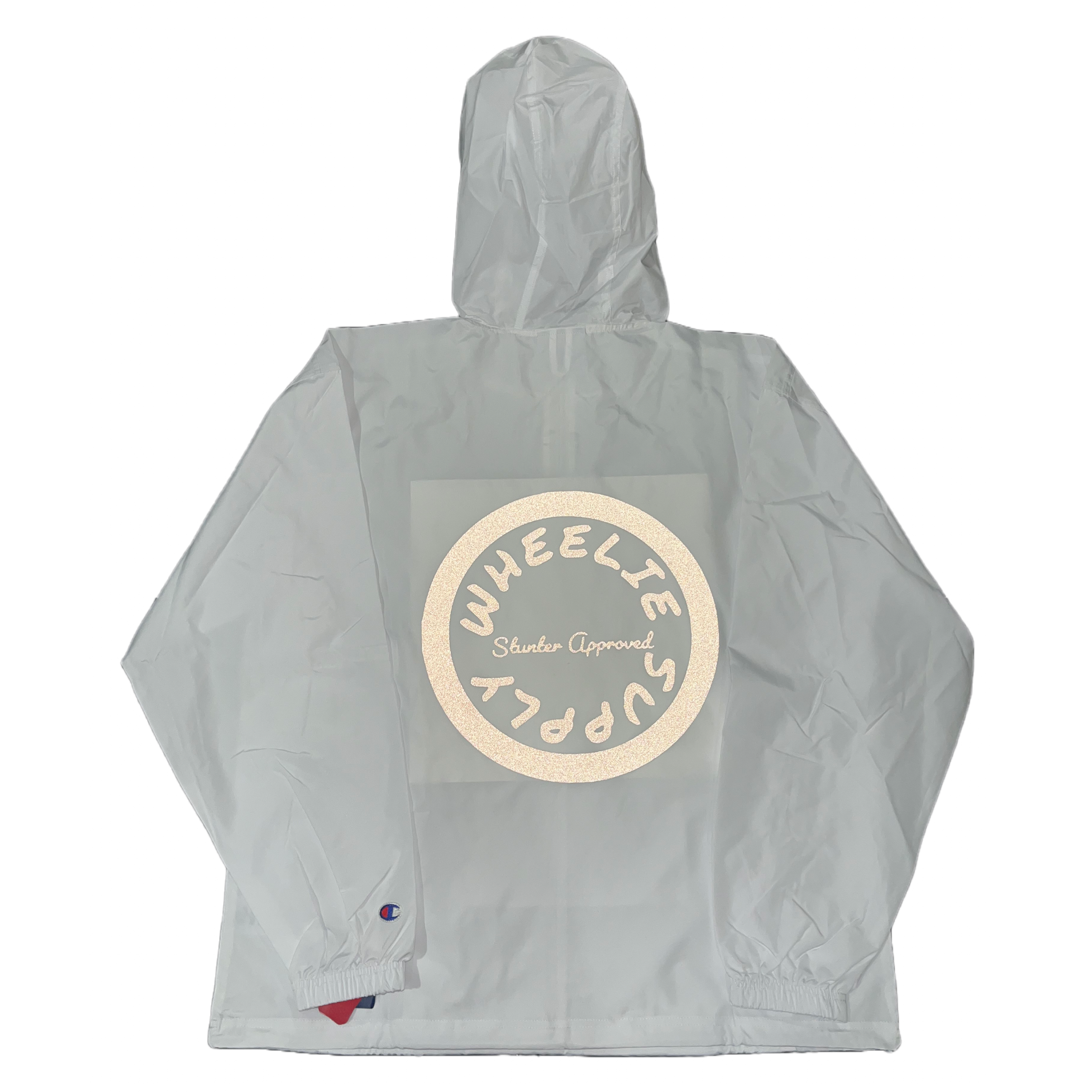 White Packable Waterproof Windbreaker